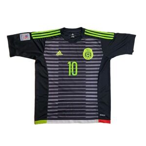 Adidas Mexico Giovani Dos Santos 10 Jersey Large Copa America 2015 Black